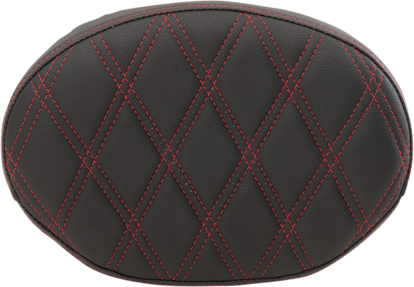 Drag Specialties Seats 0822-0430 Pad Bkrst Oval Ddia Red