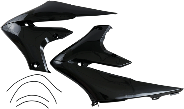 Ufo YA04858-001 Radiator Shrouds - Black