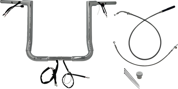 Fat Baggers Inc. 649016 Ez Install Wired Handlebar Kit - 1-1/2" - Flat Top - 16"
