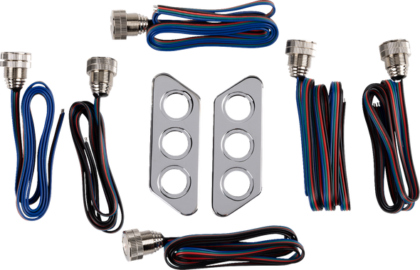 Paul Yaffe Bagger Nation PYO:TSLP-C Thunder-Pod Taillight Kit - Slanted - Chrome