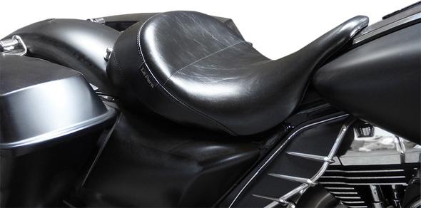 LE PERA LKU-017 Aviator Up Front Solo Seat - Smooth - Black - FL '08-'24