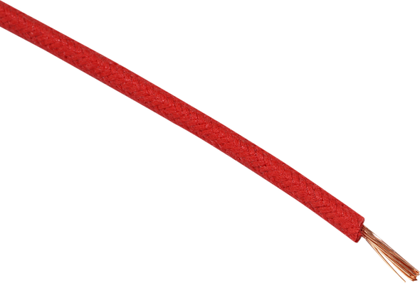 Namz NCBW-2 Cloth-Braided Wire - 25' Spool - 16-Gauge - Red