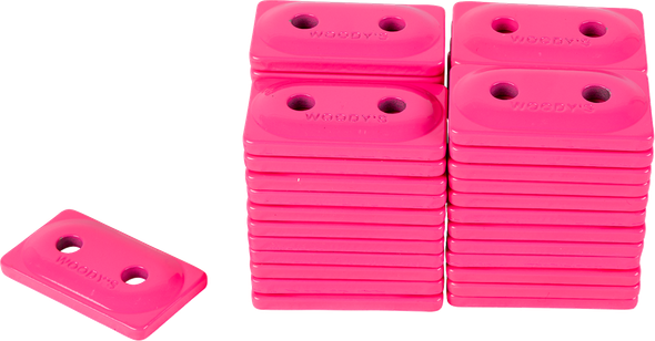 WOODY'S ADD2-3820-B Support Plates - Double Digger - Pink - 48 Pack