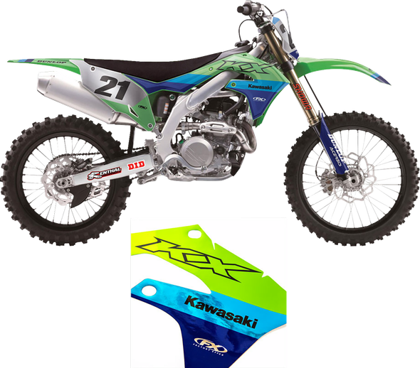 Factory Effex 27-51104 Candy Chrome Series Trim Graphics Kit - for Kawasaki
