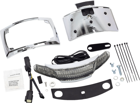 Ciro 40254 Taillight/License Plate Frame - Chrome - Smoke Lens