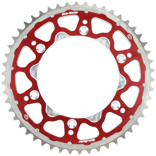 MOTO-MASTER 620073352 Fusion Series Dual Ring Rear Sprocket - 52 Tooth - Red