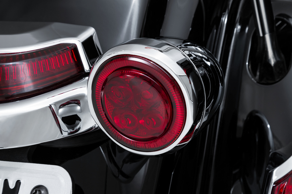 Ciro 45700 Turn Signal Insert - Red LED - Red Lens - Chrome