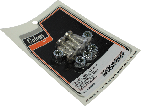 Colony 3268-10 Bolts with Nuts - Front/Brake Rotor - Kit