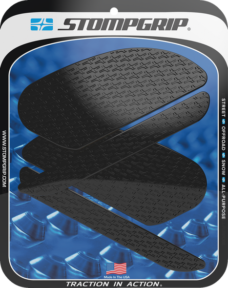 Stompgrip 55-14-0108B Tank Grips - Icon - Black - for Kawasaki - Ninja 15-25
