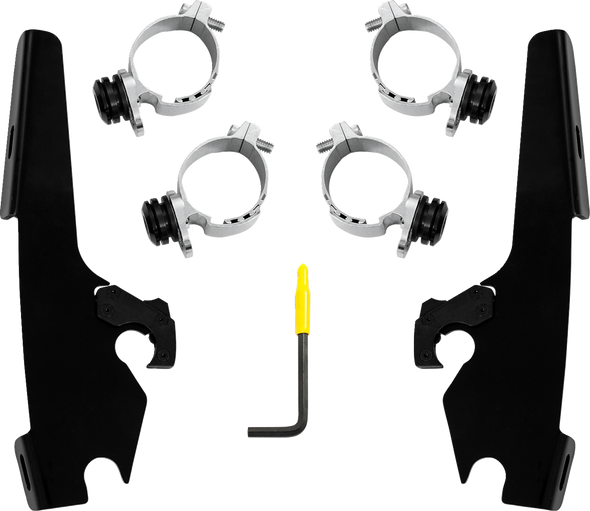 Memphis Shades MEB2074 Fats/Slim/Sportshield Mounting Kit - Black - Chief