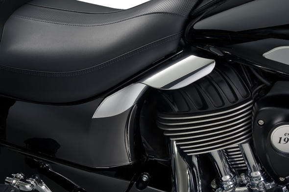 Ciro 16000 Heat Deflectors - Chrome - for Indian
