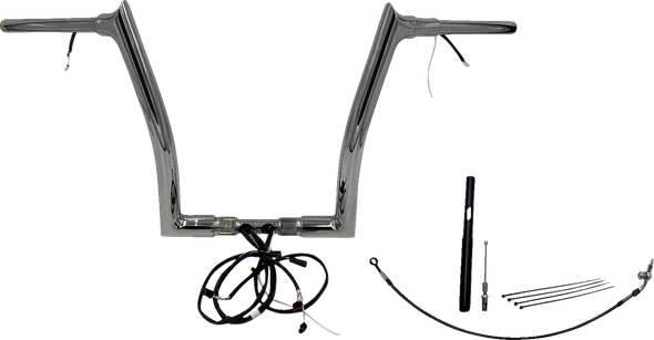 Fat Baggers Inc. 812914 Ez Install Wired 1-1/2" Pointed Top Handlebar Kit - 14"