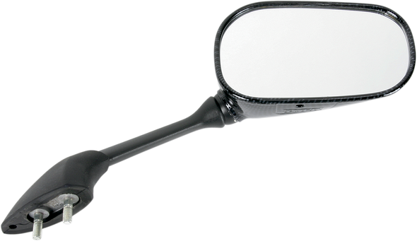 Emgo 20-37443 Mirror - Side View - Black/CF - Rectangle - Right - for Yamaha