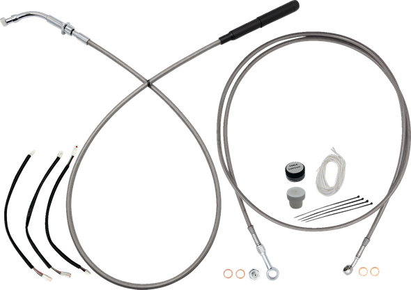 Fat Baggers Inc. 249011-C Ez Install Kit - Braided Stainless Steel/Chrome