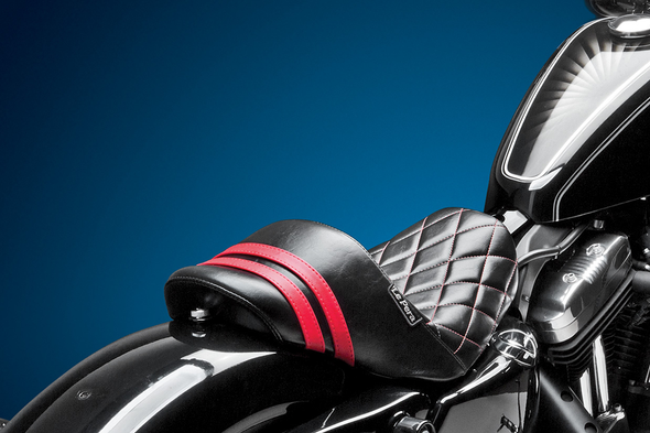 Le Pera Stubs Spoiler Seat Red Stripes and Diamond Seating LK-416DM
