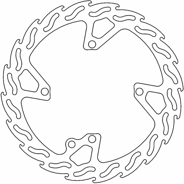 MOTO-MASTER 110666-PU Brake Rotor - Front - Flame