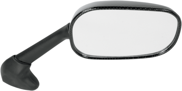 Emgo 20-80553 Mirror - Side View - Black/CF - Rectangle - Right - for Yamaha