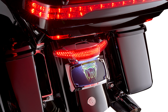 Ciro 40453 Taillight/License Plate Mount - Smoke Lens - Chrome