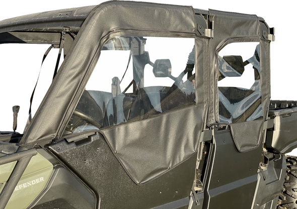Seizmik 51-20986 Soft Upper Doors - Black/Clear - for Can-Am - Defender - 17-25
