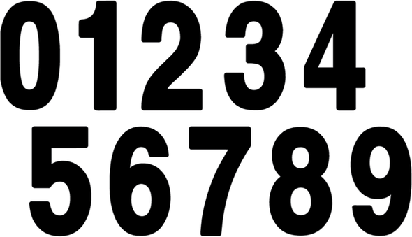 Factory Effex 04-2576 Mini Pro Number 6 - Black - 4"