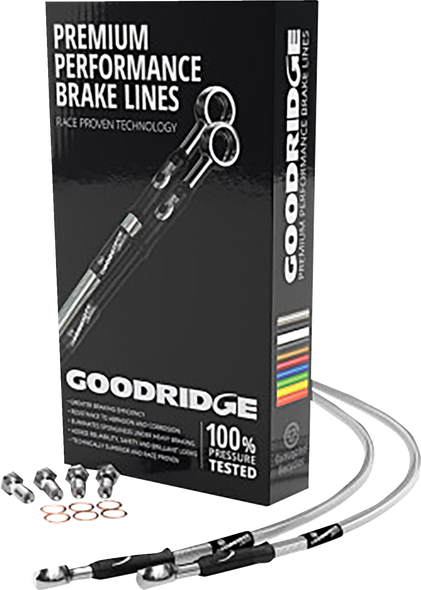 Goodridge HD0099-1FC-CL6 Brake Hose Kit - Front - FLH/FLT 08-13 ABS Models - +6