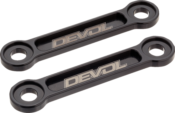 Devol 0115-2301 Lowering Link - Lowers 1.00" - Black - for Kawasaki