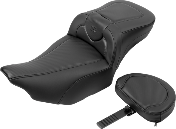 Saddlemen 823-07-186B0 Roadsofa Ext Reach Seat - w/ Backrest - FLTR/FLHX 23-24