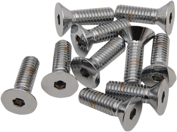 Drag Specialties DS192364 Bolts - Flat-Head - Chrome - 5/16"-18 X 3/4"