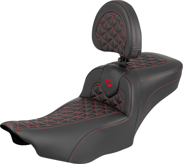 Saddlemen 823-07-211B4 Roadsofa Ext Reach Seat - w/ Backrest - FLH/FLT 23-25