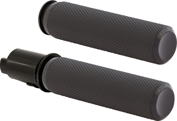 Arlen Ness 500-050 Knurled Grips - TBW - Black