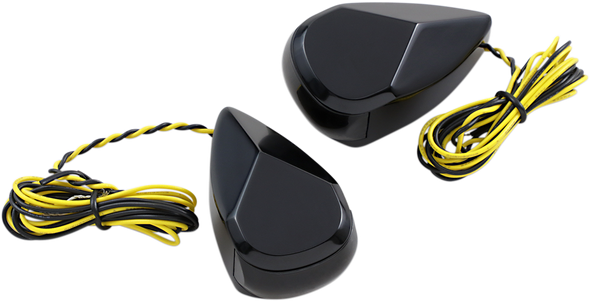 Alloy Art MRL-1B Turn Signal - Black - Smoke/Amber