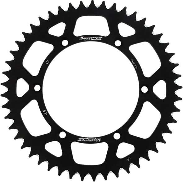 Supersprox RAL-460-49-BLK Rear Sprocket - Black - for Kawasaki/Suzuki - 49 Tooth