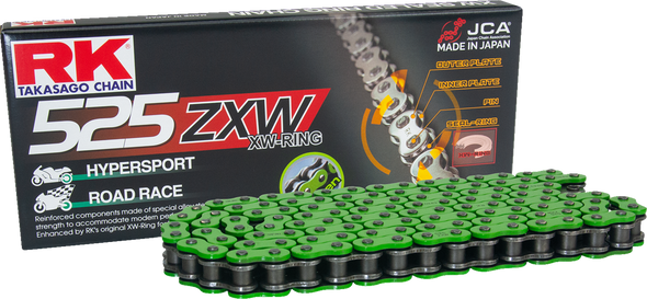 RK MM525ZXW-170 525 Zxw - Drive Chain - 170 Links - Green