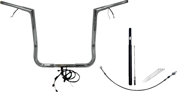Fat Baggers Inc. 712016 Ez Install Wired 1-1/4" Flat Top Handlebar Kit - 16"