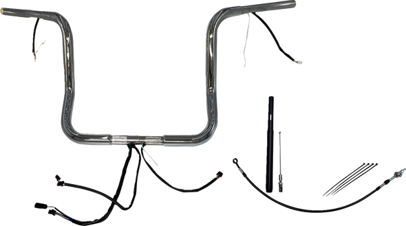 Fat Baggers Inc. 912514 Ez Install Wired 1-1/4" Round Top Handlebar Kit - 14"