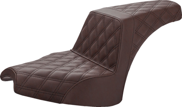 Saddlemen I21-04-175BR Step-Up Seat - Full Lattice Stitch - Brown - Chief