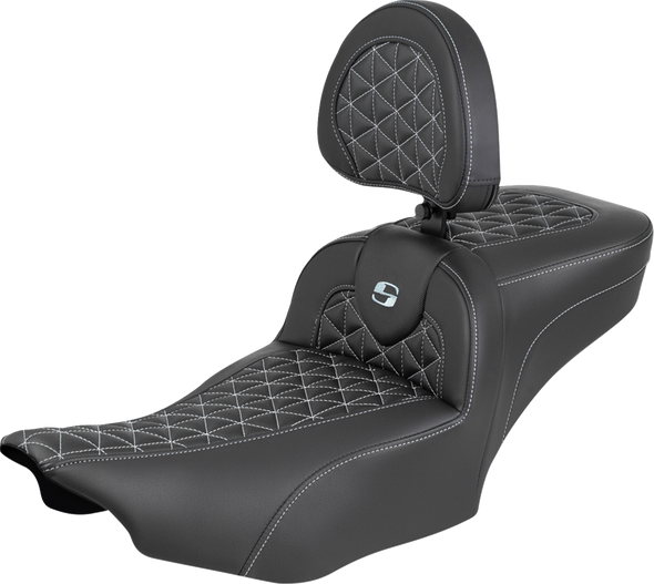 Saddlemen 823-07-211B5 Roadsofa Ext Reach Seat - w/ Backrest - FLH/FLT 23-25
