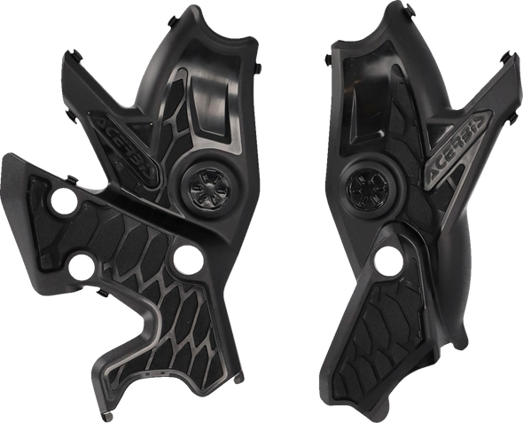 Acerbis 2911460001 X-Grip Frame Guards - Black - Tenere 700