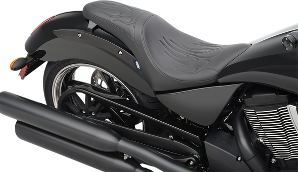 DRAG SPECIALTIES SEATS 0810-1597 SEAT PRED VEGAS FLAME