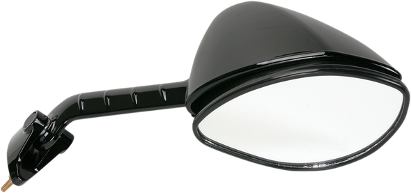Emgo 20-43041 Mirror - Side View - Cat Eye - Black - Right