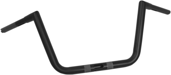 La Choppers La-7312-61M 1-1/4" Hefty Twin Peaks Handlebar - 10" - Flat Black