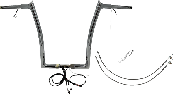 Fat Baggers Inc. 902916 Ez Install Wired 1-1/4" Pointed Top Handlebar Kit - 16"