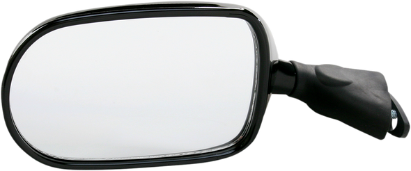Emgo 20-55202 Mirror - Side View - Oval - Black - Left