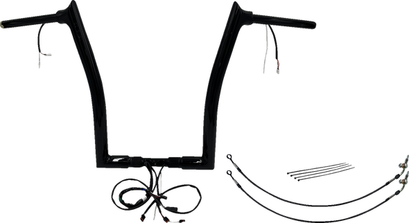 Fat Baggers Inc. 801316-B Ez Install Wired 1-1/2" Pointed Top Handlebar Kit