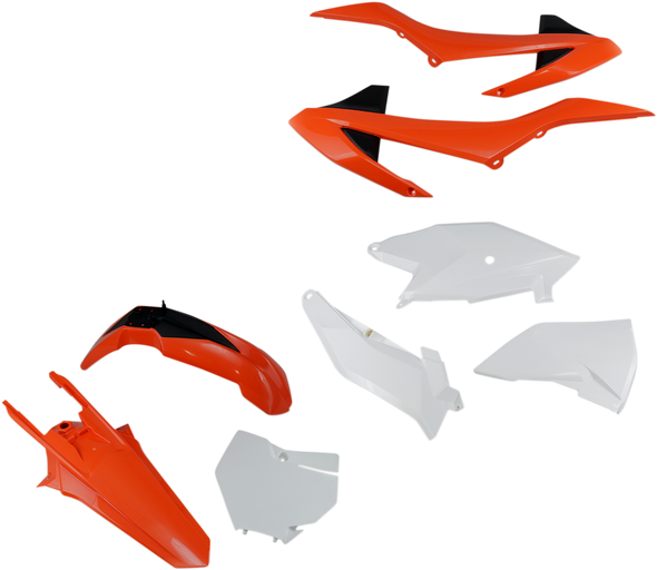 UFO KTKIT519@999 Repl Body Kit - 18 Oem Orange/White/Black - for Ktm - Sx 18-24