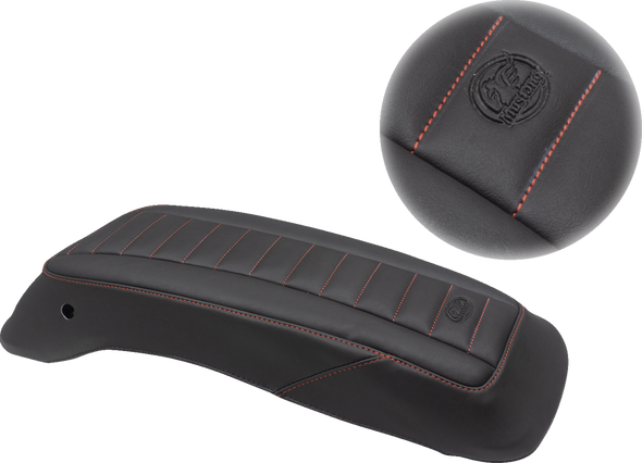 Mustang 77640AB Saddlebag Lid Covers - Black/Red - FL 14-24