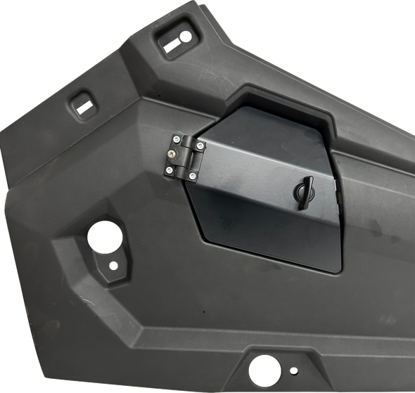 Rivco Products RZR087 Fuel Door - Black - for Polaris