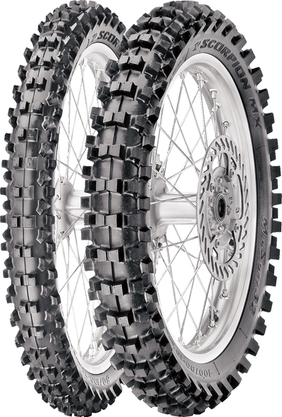Pirelli 3841900 Tire - Scorpion MX32 Mid Soft - Front - 60/100-12 - 36M