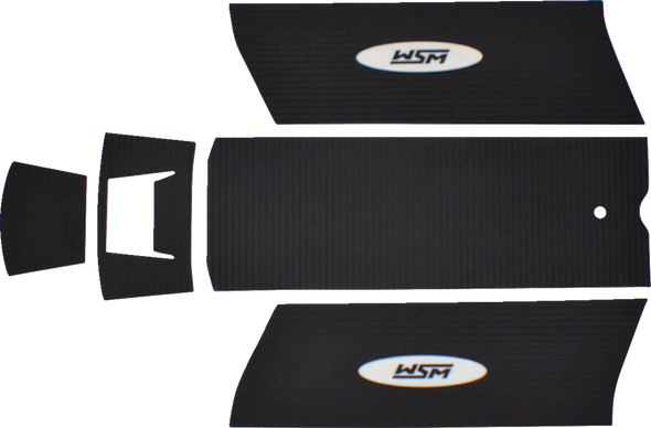 WSM 012-099BLK Traction Mat - Black - Self-Adhesive - for Kawasaki Js
