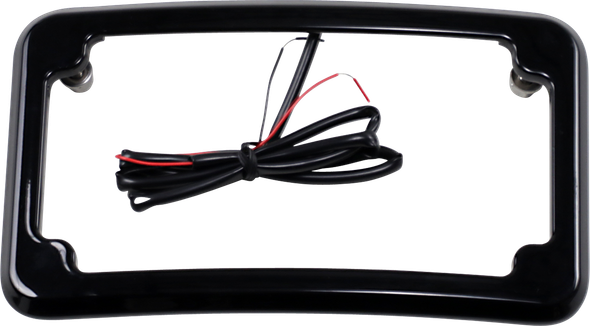 Cycle Visions CV4617B Beveled License Plate Frame - Black